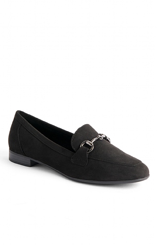 Ladies Marco Tozzi Snaffle Loafer - Black, Black