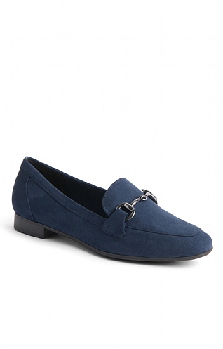 Ladies Marco Tozzi Snaffle Loafer - Navy Blue, Navy
