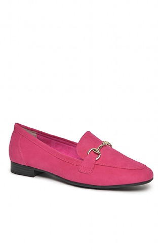 Ladies Marco Tozzi Snaffle Loafer, Pink