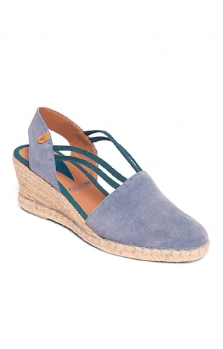 House Of Bruar Ladies Maika Suede Espadrille, Cobalt