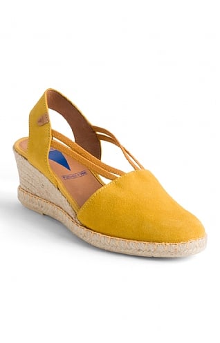 House Of Bruar Ladies Maika Suede Espadrille - Gold, Gold