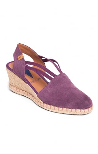 House Of Bruar Ladies Maika Suede Espadrille, Grape