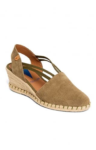 House Of Bruar Ladies Maika Suede Espadrille, Khaki