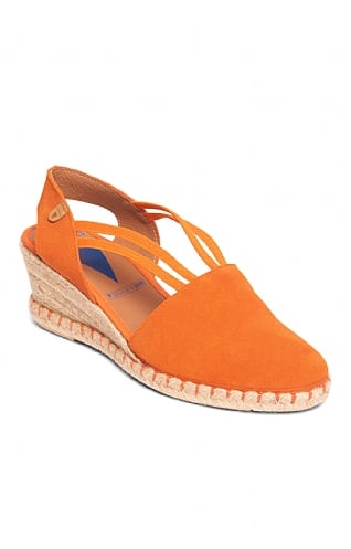 House Of Bruar Ladies Maika Suede Espadrille, Orange