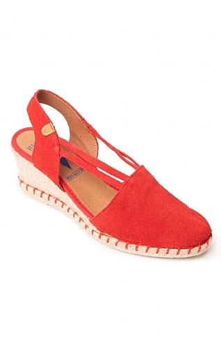 House Of Bruar Ladies Maika Suede Espadrille - Red, Red