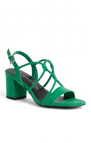 Ladies Marco Tozzi Paduli Heeled Sandals, Leaf Green