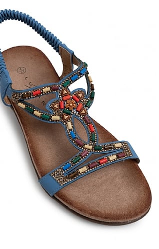 Sandals with elastic back on sale strap