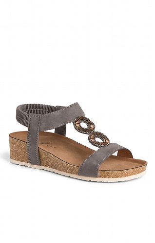 House Of Bruar Ladies Oriental Sandal, Charcoal