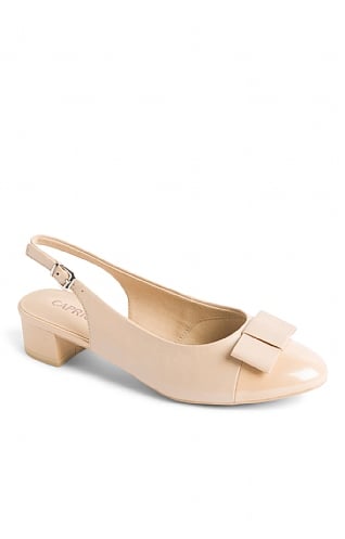 House Of Bruar Ladies Bow Front Slingback - Beige, Beige