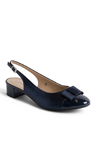 House Of Bruar Ladies Bow Front Slingback - Navy Blue, Navy