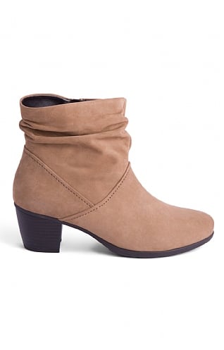 Tan ruched ankle store boots