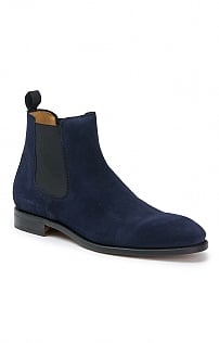 House of Bruar Bruar Suede Chelsea Boot - Navy Blue, Navy