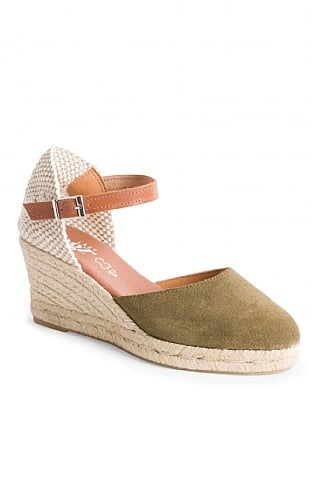 House Of Bruar Ladies Marinda Espadrille, Khaki