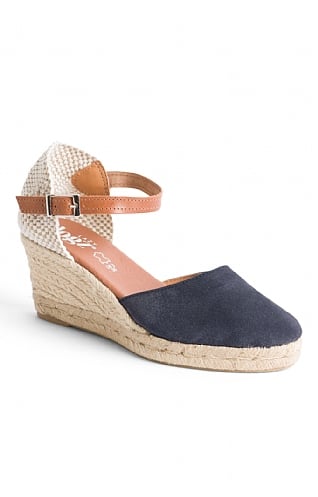 House Of Bruar Ladies Marinda Espadrille - Navy Blue, Navy