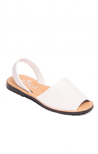 House Of Bruar Ladies Leather Sandal - White, White