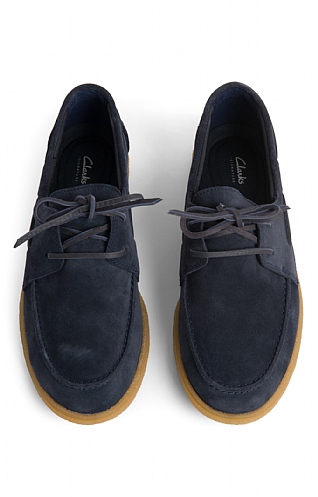 Clarks navy suede shoes best sale