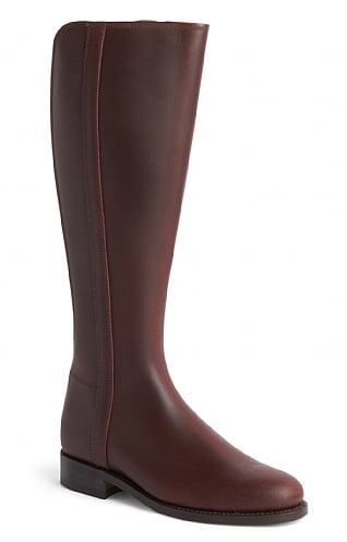 House of Bruar Elastic-Back Riding Boot, Brown