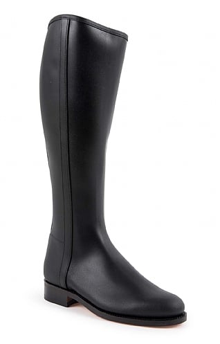 House of Bruar Traditional Riding Boot, Black Waxy