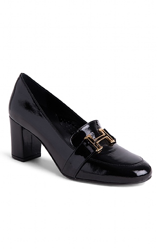 House Of Bruar Ladies Patent Heels with Buckle - Black, Black