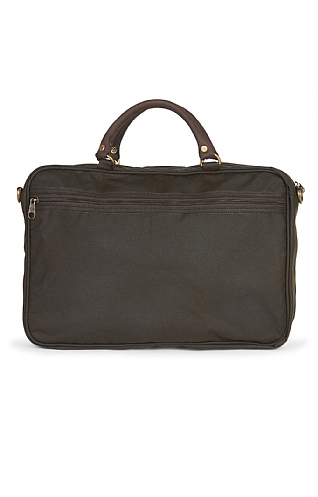 barbour wax leather briefcase