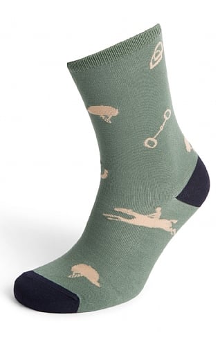 Ladies Joules Excellent Every Day Socks, Equestrian Green