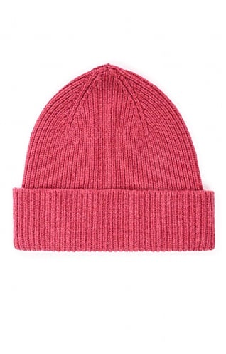 Robert Mackie Lambswool Ribbed Beanie, Nougat