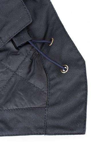 barbour wax storm hood navy