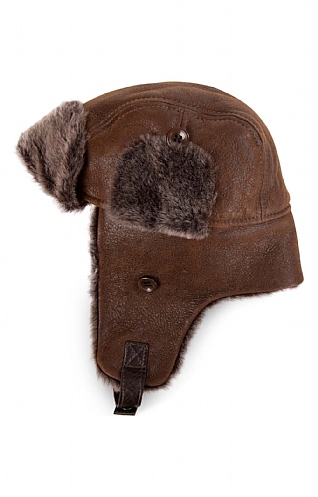 sheepskin aviator hat