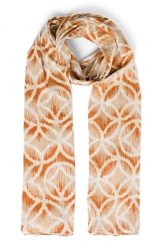 House Of Bruar Ladies Print Pareo Scarf, Animal Prnt Pecan