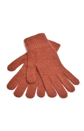 Robert Mackie Ladies Lambswool Gloves, Rust