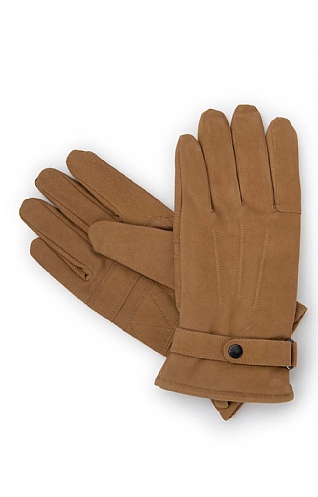 barbour tan leather gloves