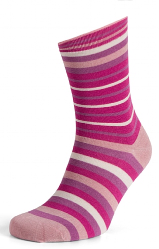 Thought Ladies Bamboo Stripe Socks, Raspberry Pink