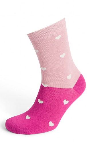 Thought Ladies Bamboo Love Heart Socks, Petal Pink
