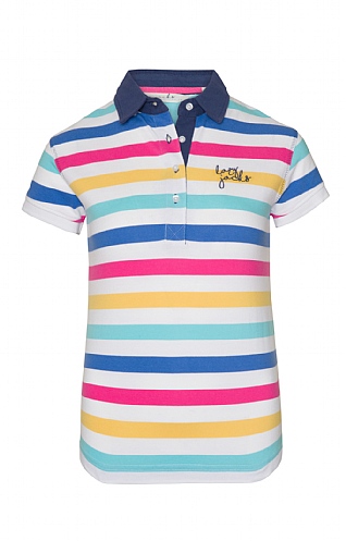 Ladies Lazy Jacks Stripe Polo Shirt, Multi