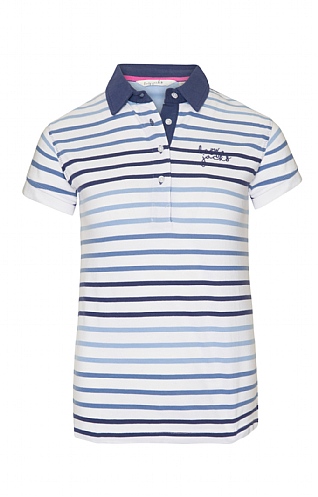 Ladies Lazy Jacks Stripe Polo Shirt, Stripe