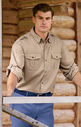 children's khaki safari shirt