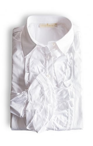 Ladies Cotton Ruffle Blouse