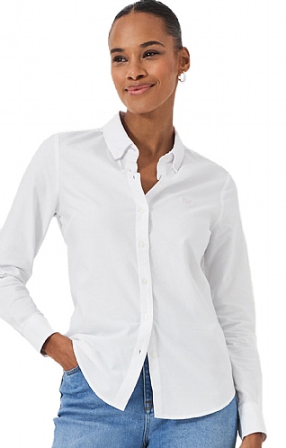 Ladies Crew Clothing Bracken Shirt - White, White