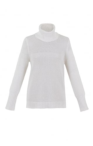 Chunky white discount roll neck jumper