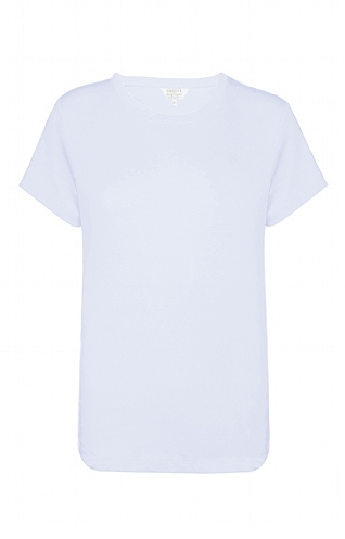 House Of Bruar Ladies Short-Sleeved Crew Neck T-Shirt - White, White