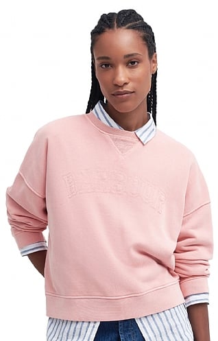 Ladies Barbour Sandgate Sweatshirt, Shell Pink Wash