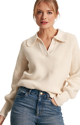 Ladies Joules Evangeline Jumper, Creme