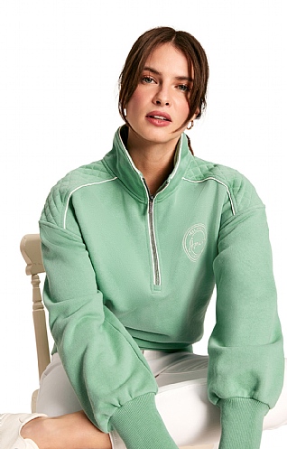 Ladies Joules Racquet T-Zip - Soft Green, Soft Green