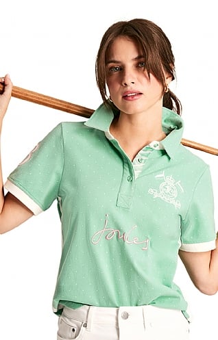 Ladies Joules Beaufort Polo Shirt - Green, Green