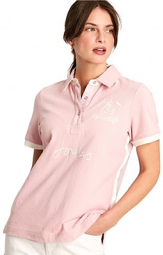 Ladies Joules Beaufort Polo Shirt, Pink