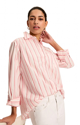 Ladies Joules Amilla Multi Striped Shirt, Pink Stripe