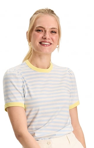 Ladies Joules Erin T-Shirt, Blue Stripe