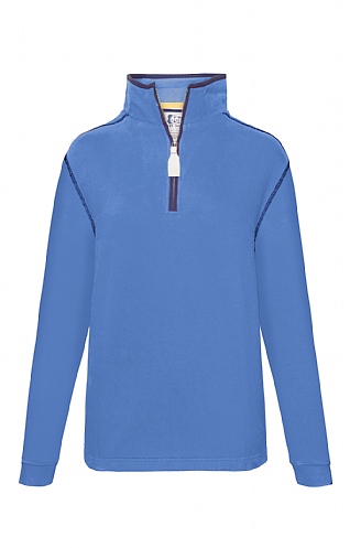 Ladies Lazy Jacks 1/4 Zip Sweatshirt, Sapphire