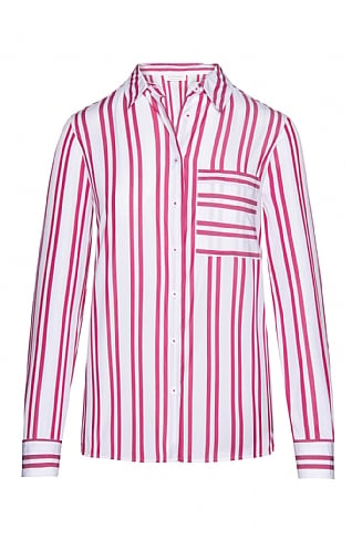 Ladies Eterna Double Stripe Shirt - Burgundy red, Burgundy