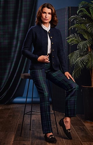 Mango blue and green tartan trouser co ord in navy  ASOS